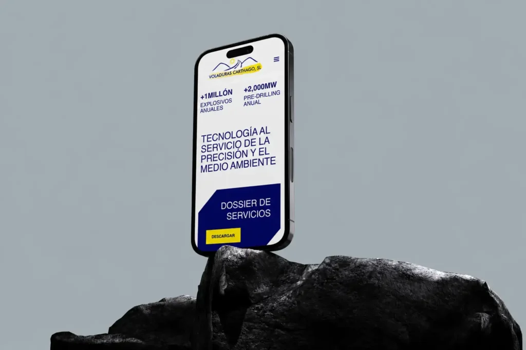 Web de Voladuras Carthago realizada por Aquí Hay Marketing