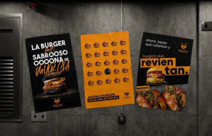 Proyecto Rolfo Burger realizado por Aquí Hay Marketing