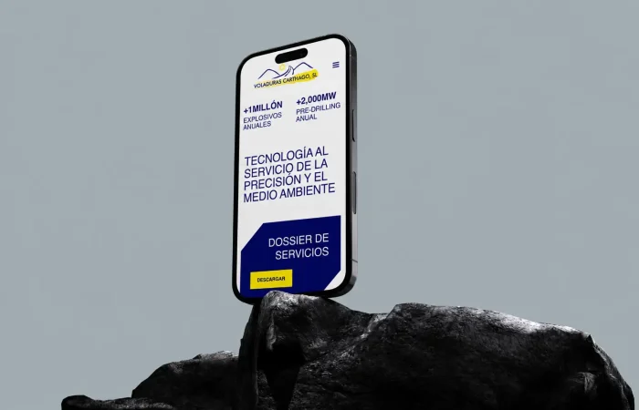 Diseño web para Voladuras Carthago